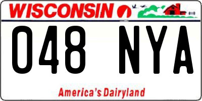 WI license plate 048NYA