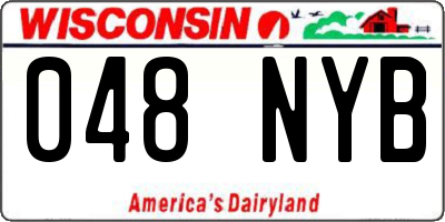 WI license plate 048NYB