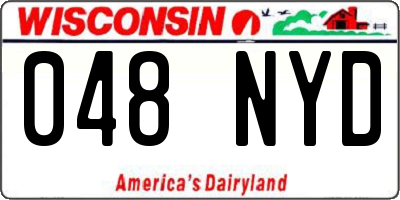 WI license plate 048NYD