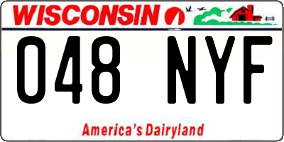 WI license plate 048NYF