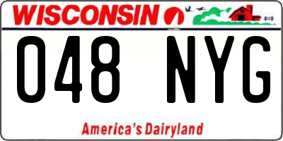 WI license plate 048NYG