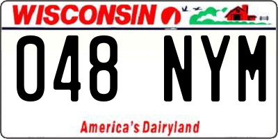WI license plate 048NYM