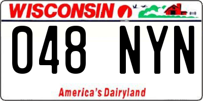 WI license plate 048NYN