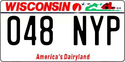 WI license plate 048NYP