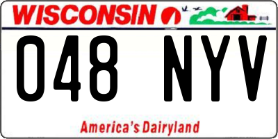 WI license plate 048NYV