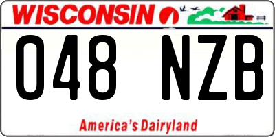 WI license plate 048NZB