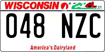 WI license plate 048NZC