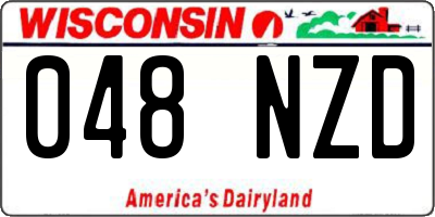 WI license plate 048NZD