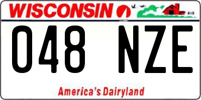 WI license plate 048NZE