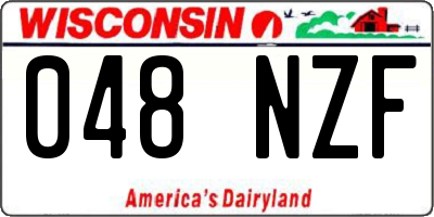 WI license plate 048NZF