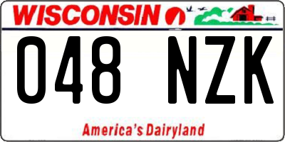 WI license plate 048NZK
