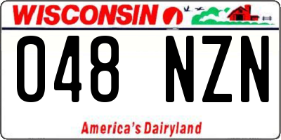 WI license plate 048NZN