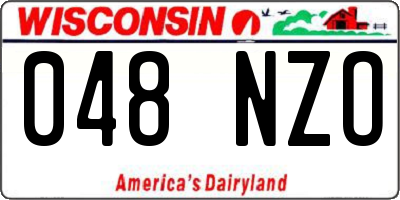 WI license plate 048NZO