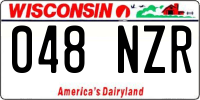 WI license plate 048NZR