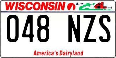 WI license plate 048NZS