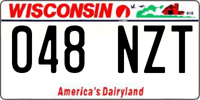 WI license plate 048NZT