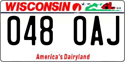 WI license plate 048OAJ