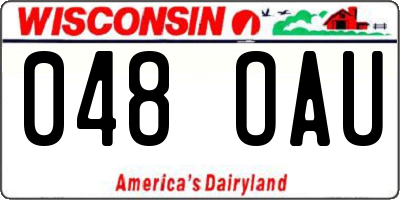 WI license plate 048OAU