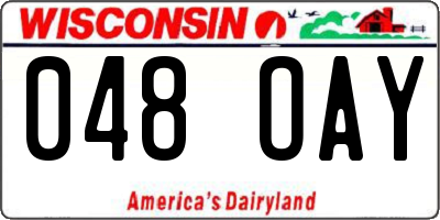 WI license plate 048OAY