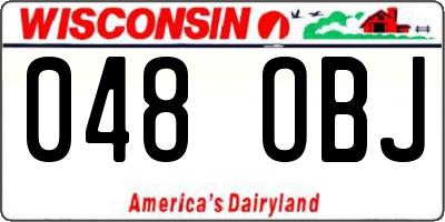 WI license plate 048OBJ