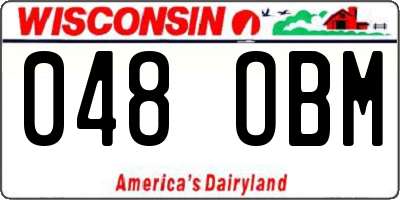 WI license plate 048OBM