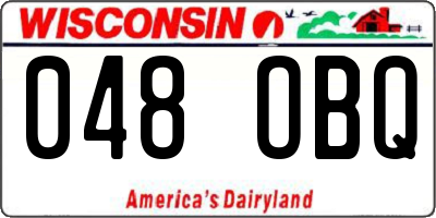 WI license plate 048OBQ