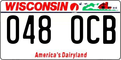 WI license plate 048OCB