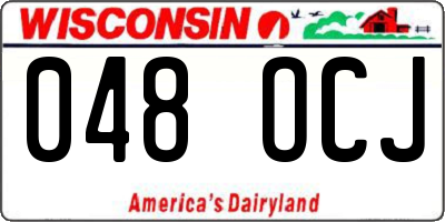 WI license plate 048OCJ