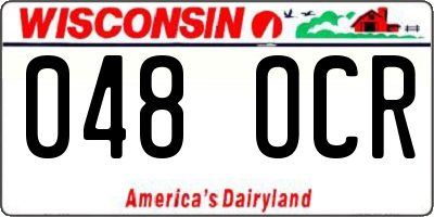WI license plate 048OCR