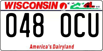 WI license plate 048OCU