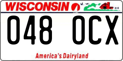WI license plate 048OCX