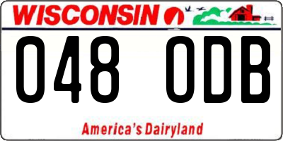 WI license plate 048ODB