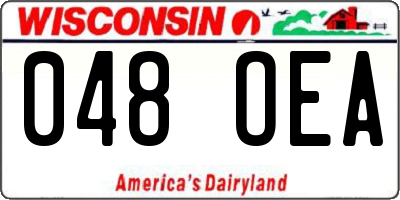 WI license plate 048OEA