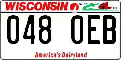 WI license plate 048OEB