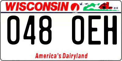 WI license plate 048OEH