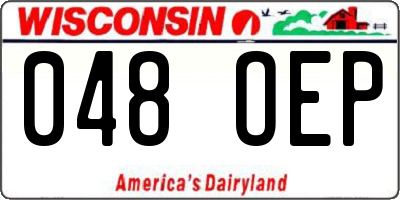 WI license plate 048OEP