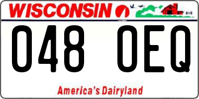 WI license plate 048OEQ