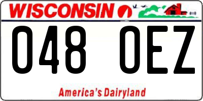 WI license plate 048OEZ