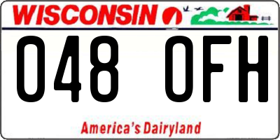 WI license plate 048OFH