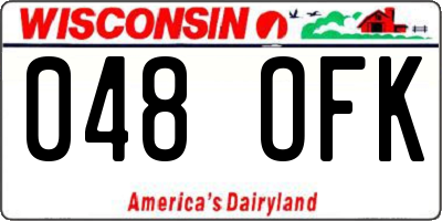 WI license plate 048OFK