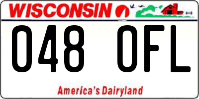WI license plate 048OFL