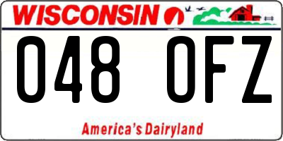 WI license plate 048OFZ