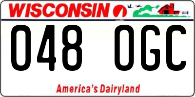 WI license plate 048OGC