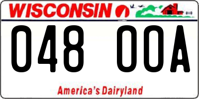WI license plate 048OOA