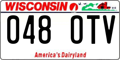 WI license plate 048OTV