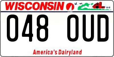 WI license plate 048OUD