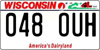 WI license plate 048OUH