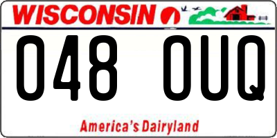 WI license plate 048OUQ
