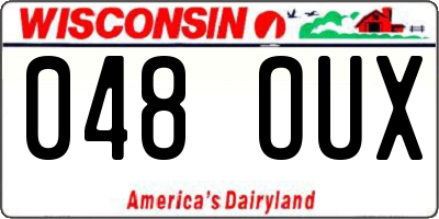 WI license plate 048OUX
