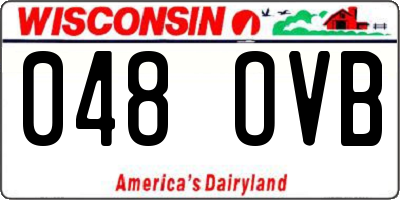 WI license plate 048OVB